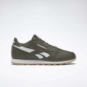 Adidasy Dziecięce Reebok Classic Leather Zielone/Białe PL 03MUKJL